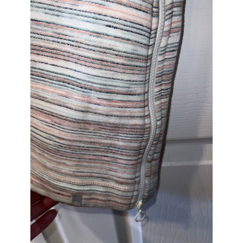 T By Talbots Top Womens 1X Striped Pullover Mock Neck Side Zip Detail Sweatshirt - Picture 4 of 9